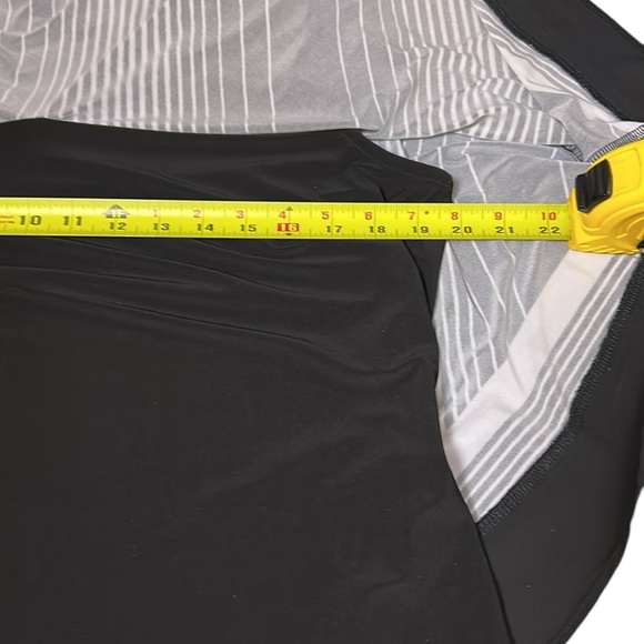 Cape,shawl,style blouse,attached tank underneath. Asymmetrical,striped,flare,OS - Picture 7 of 11